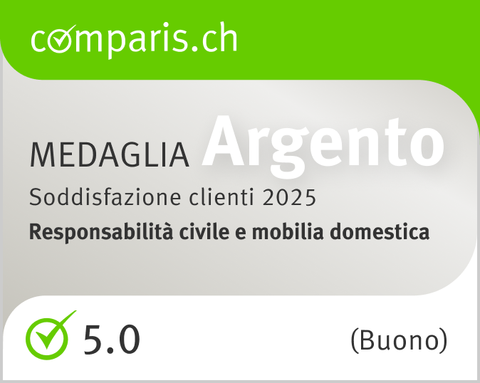 Riconoscimento comparis.ch 2025 – Soddisfazione della clientela nell’assicurazione RC e economia domestica